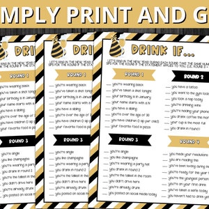 New Year's Eve Drink If Game, Adult New Year's Eve Drinking Game ...