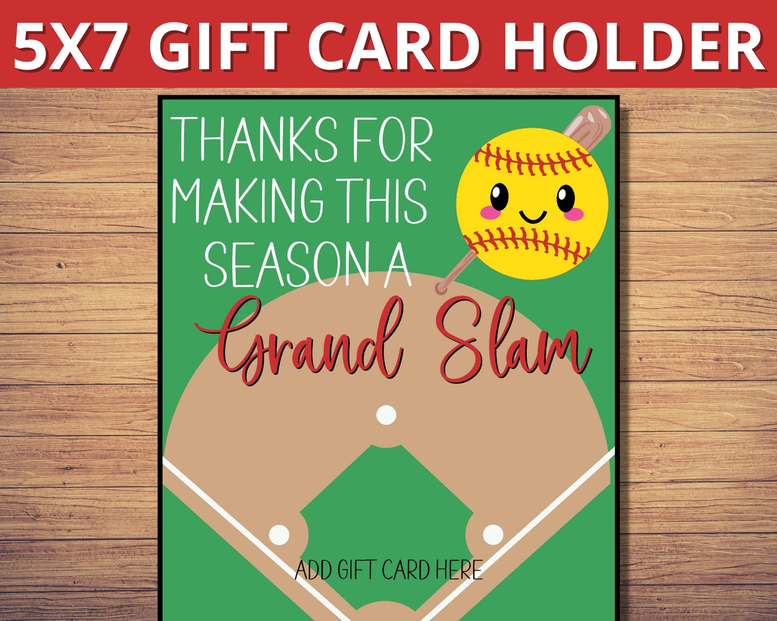 Softball Coach Gift Card Holder Coach Thank You Gift Etsy