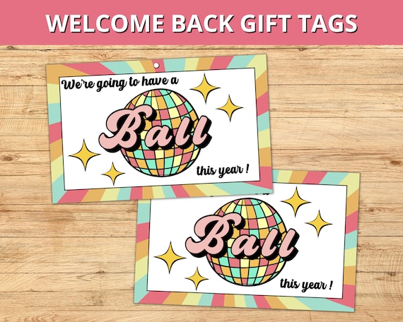 Groovy Back to School Gift Tags,  New School Year Gift Tags, Student Gift Tags Back to School, Welcome Back to School Gift Tags