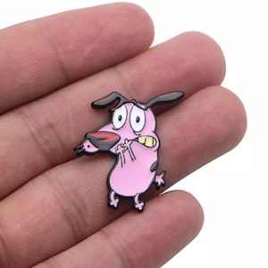 Courage the cowardly dog Enamel Pin, Brooch, Pins for Backpack / Bag Pin / Gifts pins / Custom Enamel Pins / Jeans clothing badge / Pins