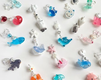 Cute Ocean Creatures Keychain, Whale Phone Charm, Manta Ray Keychain, Cute Bag Chain, Gift for Friends, key accessories,Keychain,phone charm