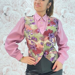 Vintage 90's MASCARA ladies Waistcoat size 36 image 2