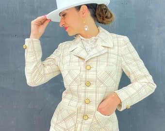 Vintage jaren 1970's Ralph Creation gedetailleerde elegante blazer