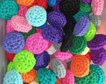 Scrubbies : Crocheted in a Variety of Colors - Scrub, Scrubby, Scrubber, Dish, Dishes, Kitchen, Cleaning -