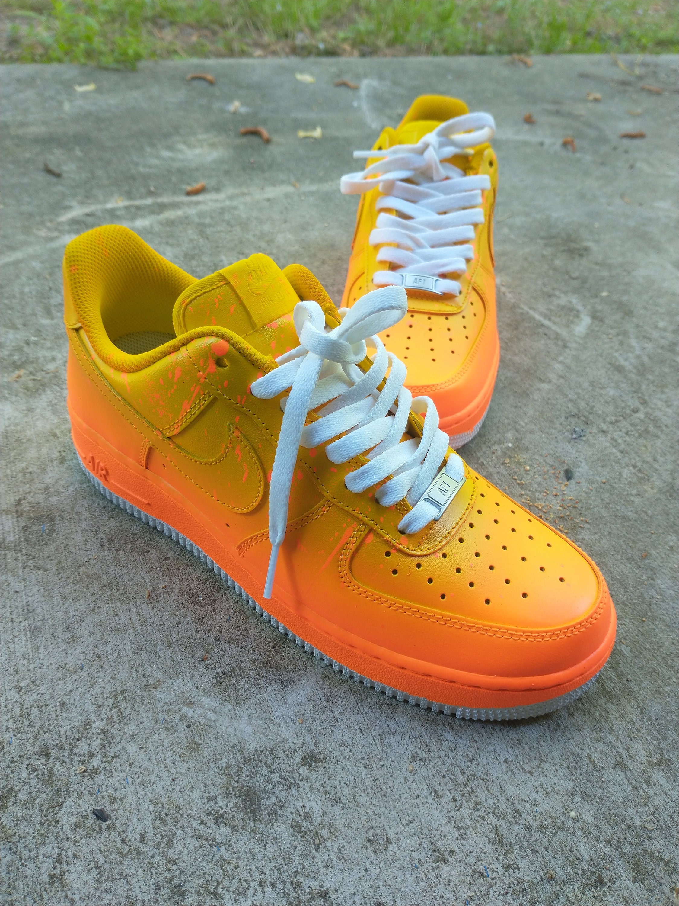 Orange Air Force 1 Shoes.