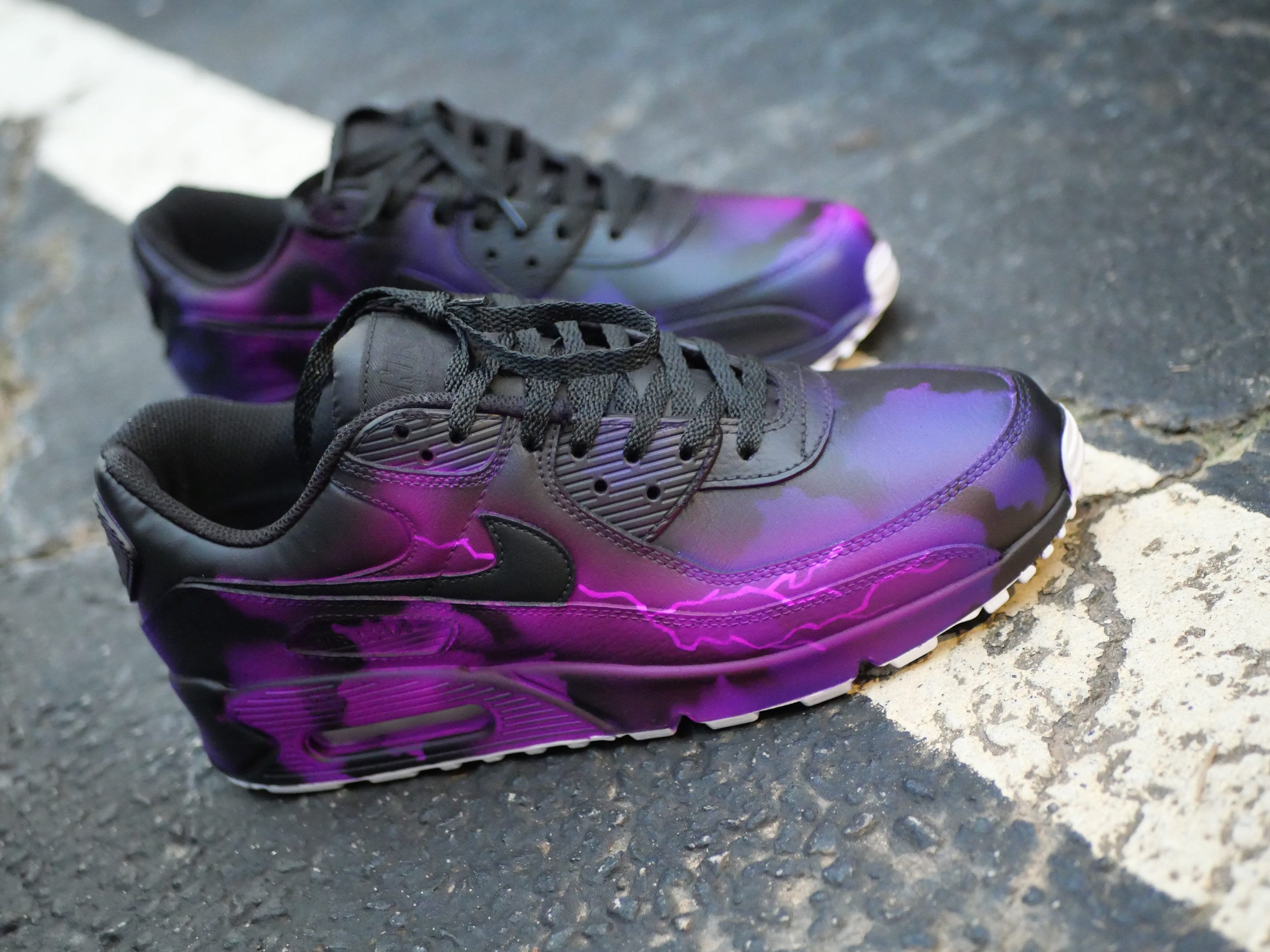 Custom Hand-Painted Nike Air Max 90 'Color Blast