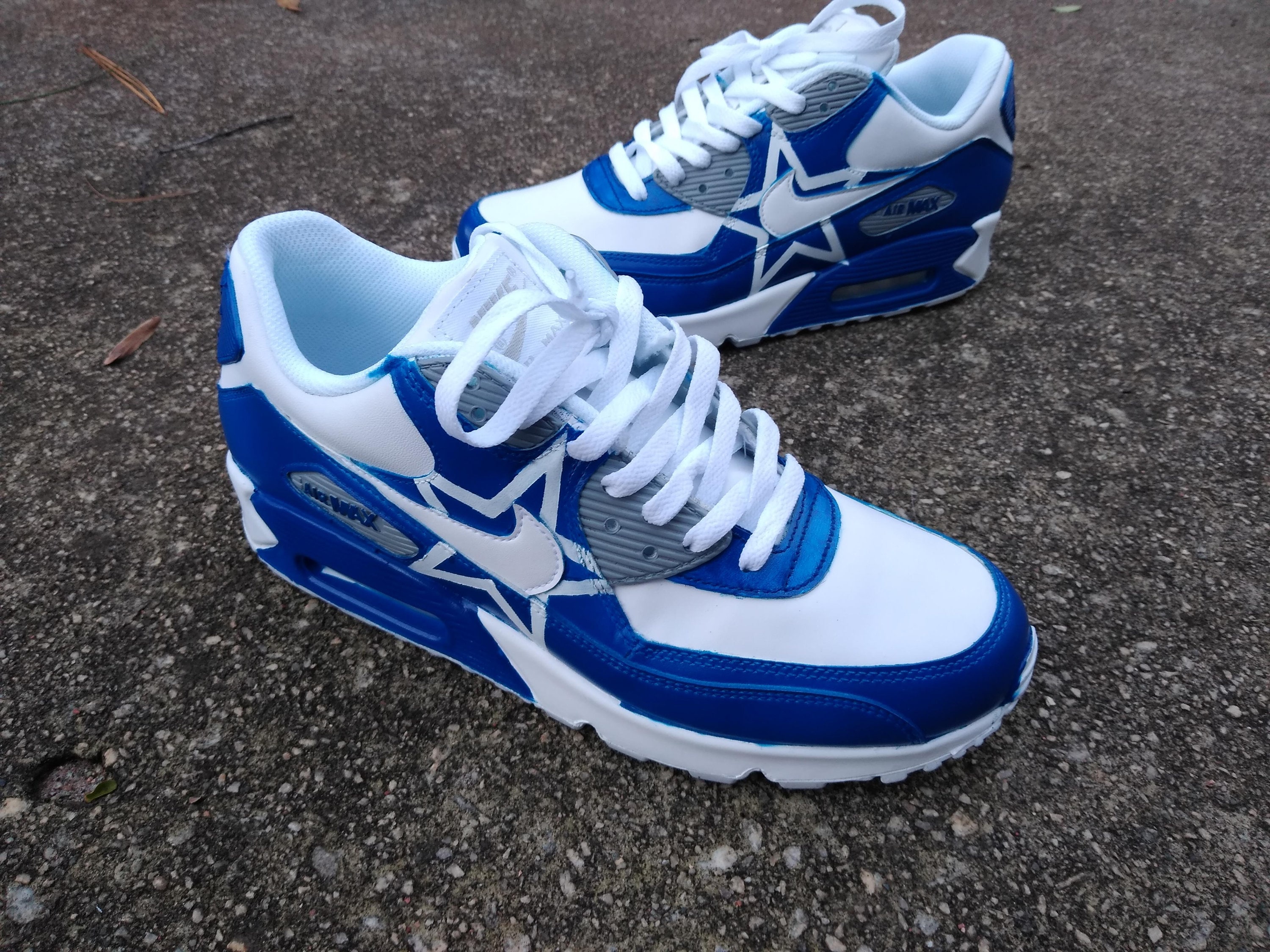 dallas cowboys nike air max 90 new release custom sneakers