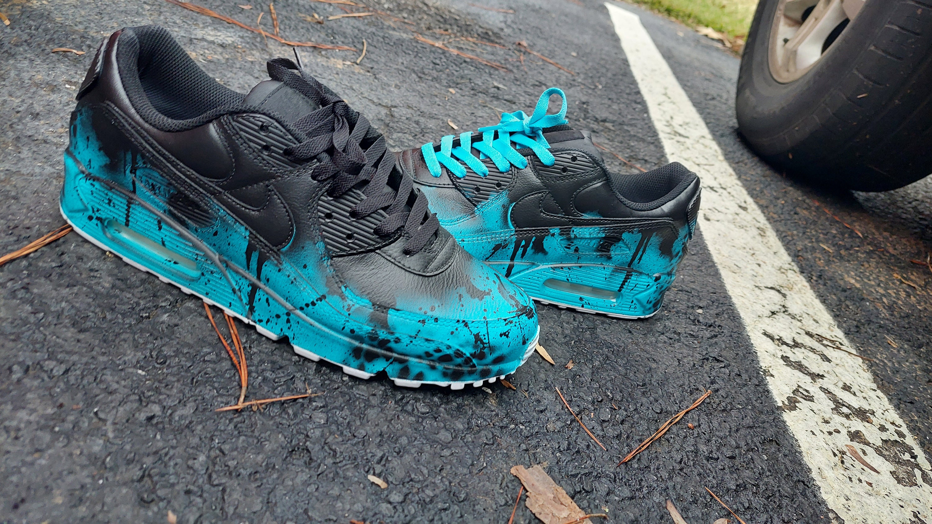 Custom Nike Air Max 90 Universe Drip Unique and Handpainted Sneaker