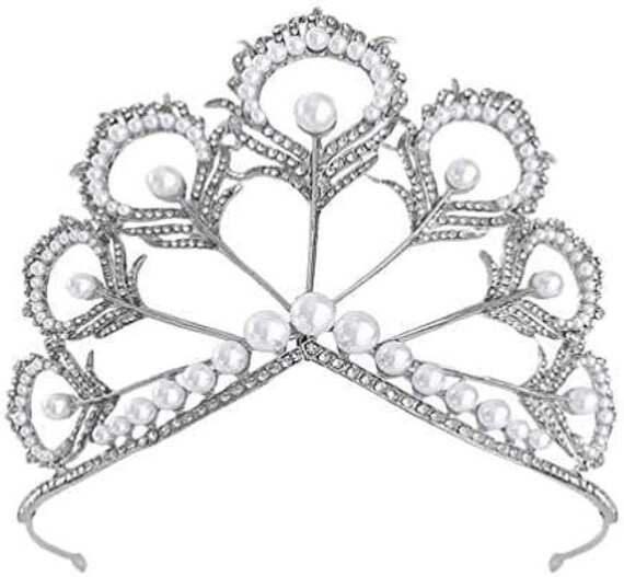 Miss Universe Pageant Crown Pearl Queen Tiara Crown For Women Etsy