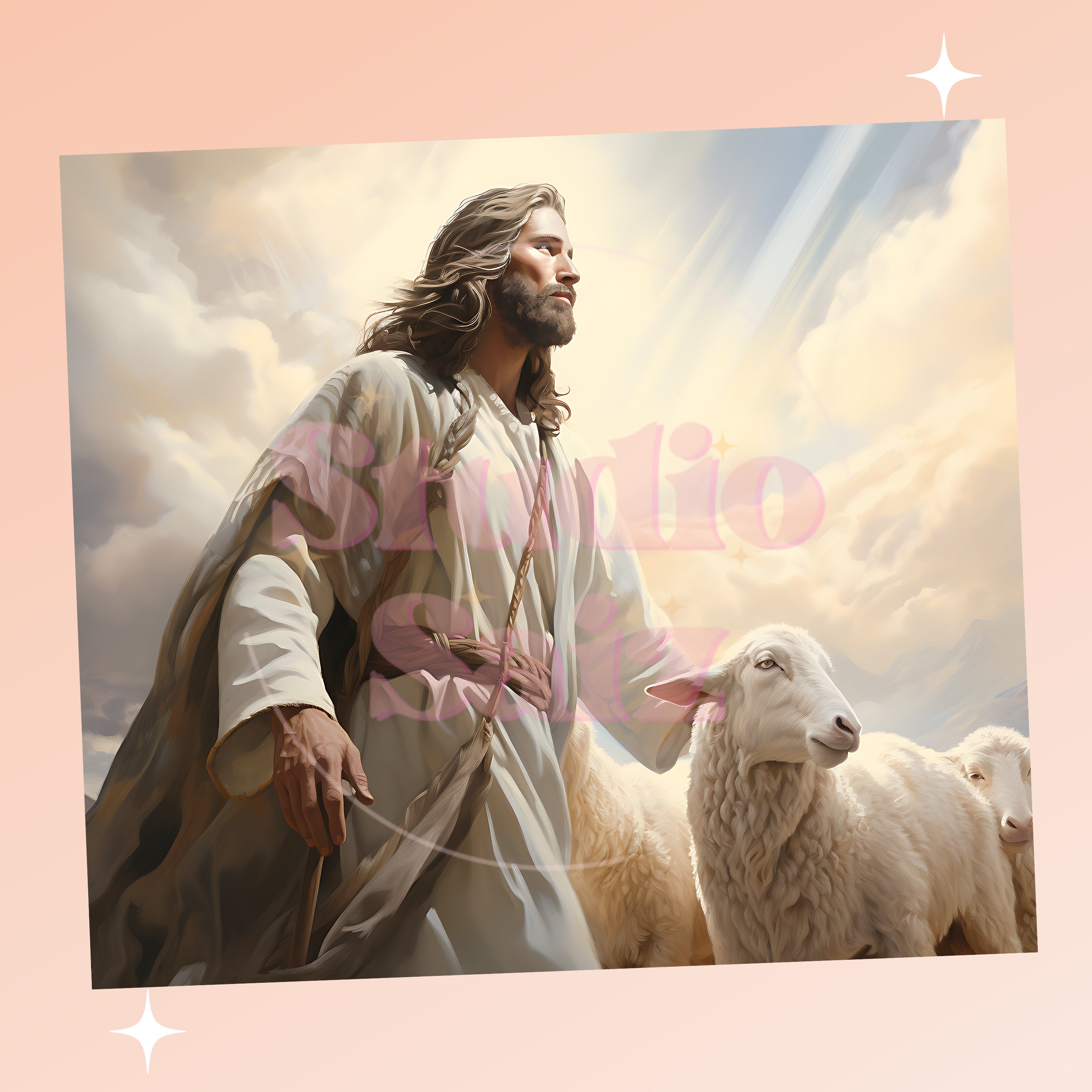 The Good Shepherd | Digital Download PNG | Jesus Tumbler Wrap | the ...