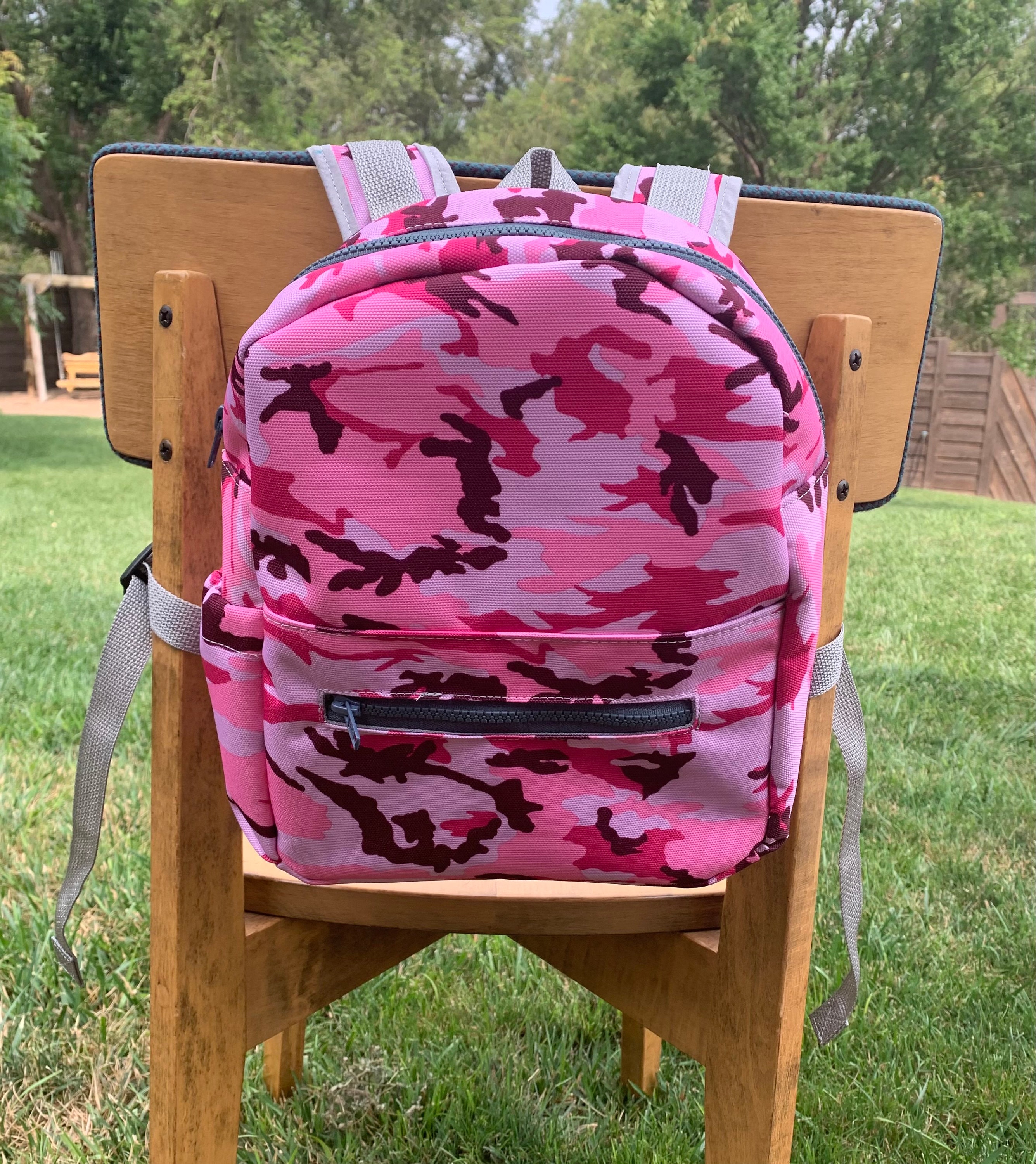  Purple Camouflage Camo Custom Name Backpack, Camo 18