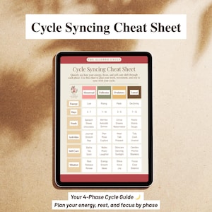 Cycle Syncing Cheat Sheet: Hormone Balancing Guide (PDF)