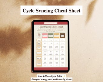 Cycle Syncing Cheat Sheet: Hormone Balancing Guide (PDF)