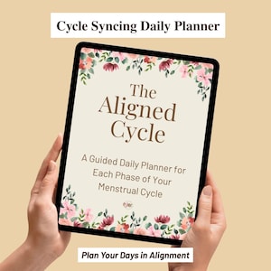 Agenda giornaliera con sincronizzazione del ciclo / Benessere femminile (PDF digitale e stampabile)