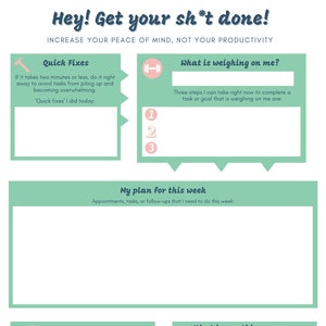 Printable To Do List | Digital Download | Get Your Sh*t Done