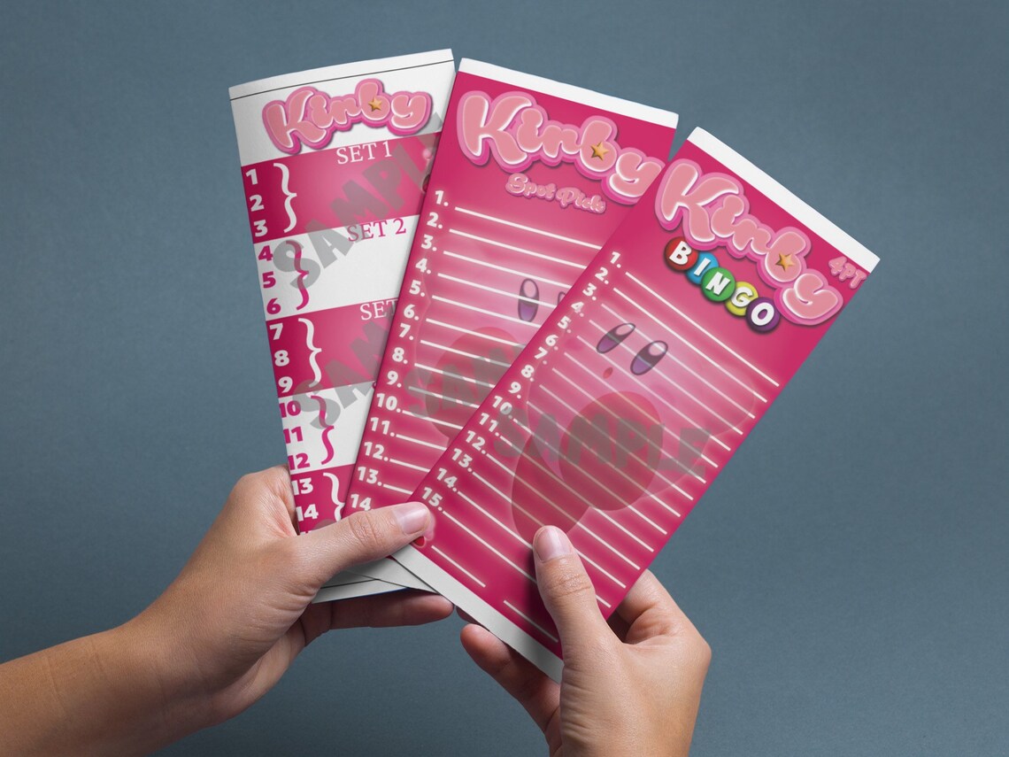 Kirby Scratch off Bingo Etsy