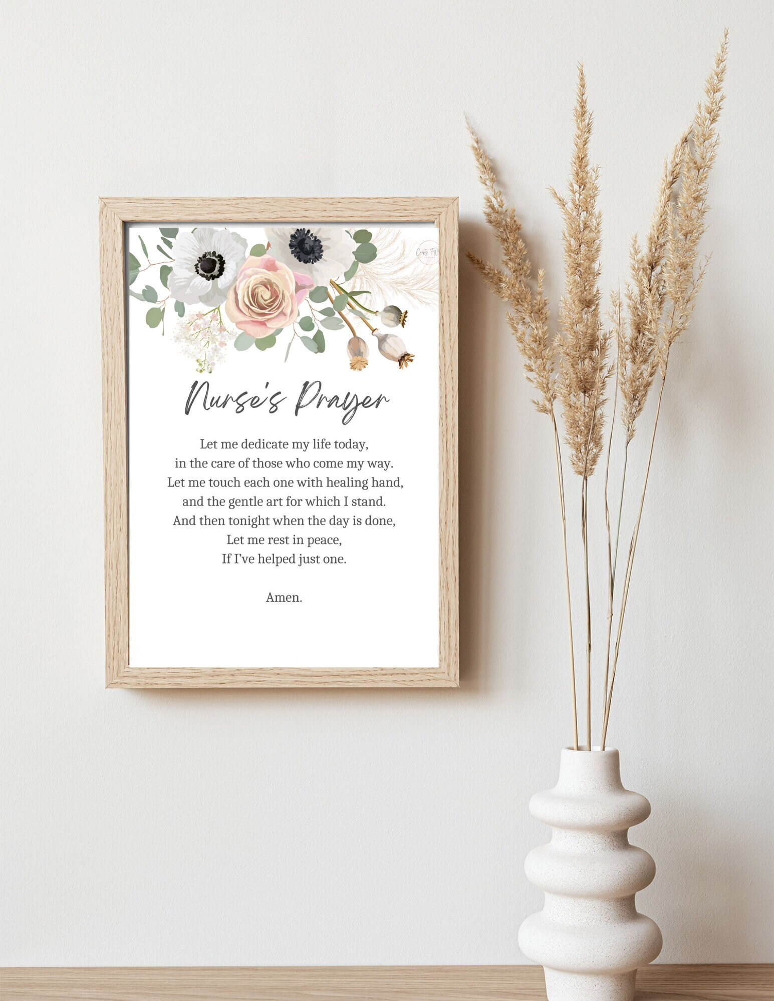 Nurse s Prayer Printable Art Nurses Week Gift Nurse Etsy