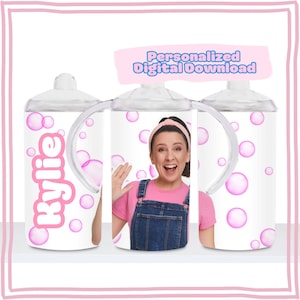 Ms. Rachel Sippy Cup Sublimation Wrap Custom, Straight 12oz Wrap, PNG File