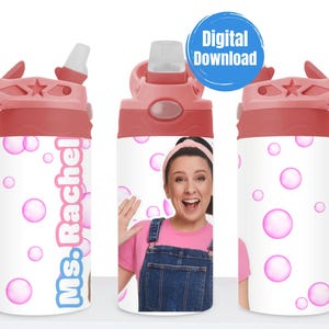 Ms Rachel Kids Sublimation Tumbler Wrap, Straight 12oz Tumbler Wrap, PNG File