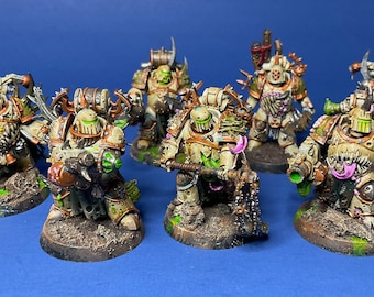疫病の海兵隊 - デスガード - プロペイントされたウォーハンマー 40K