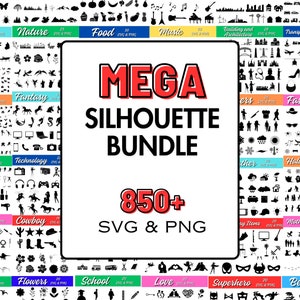 mega bundle, silhouette bundle, Animal Silhouette, Floral Silhouette, Huge bundle, Sports Silhouette, music silhouette, Nature Silhouette