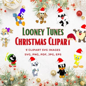 Cartoon svg, Cartoon Clipart, Weihnachten Looney Tunes Clipart, Xmas Clipart, Weihnachten Clipart, Weihnachten svg Bundle,
