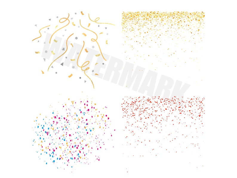 Confetti SVG, Confetti Clipart, Confetti PNG, Glitter Clipart, Glitter