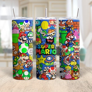 Mario png, Mario Tumbler Wrap, Super Mario PNG, Mario svg, Super Mario svg, Tumbler Vorlagen, Sublimationsdesigns, 20 OZ TUMBLER, yoshi png