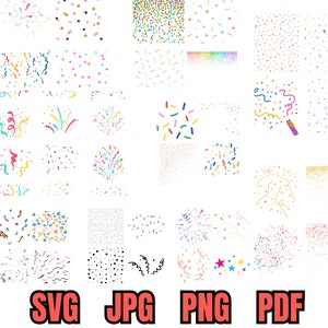 Confetti SVG, Confetti Clipart, Confetti PNG, Glitter Clipart, Glitter Backgrounds, Glitter PNG, Sparkle svg, Party png, Party clipart