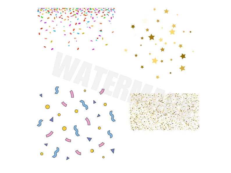 Confetti SVG Confetti Clipart Confetti PNG Glitter Clipart Etsy UK