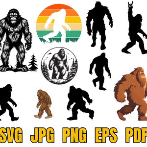 Bigfoot SVG, Bigfoot Printable, Sasquatch SVG, bigfoot png, bigfoot silhouette, Bigfoot print, Big foot Svg, Yeti Svg,