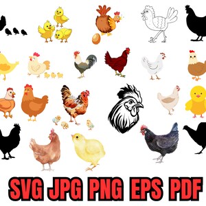 chicken clipart, Chicken png, chicken svg, Watercolor Chicken, cute chicken, farm animals clipart, farm animal png, farm clipart, farm svg,