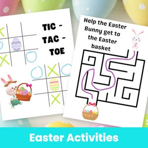Printable Easter Coloring Pages and Activities - Instant Download