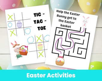 Printable Easter Coloring Pages and Activities - Instant Download