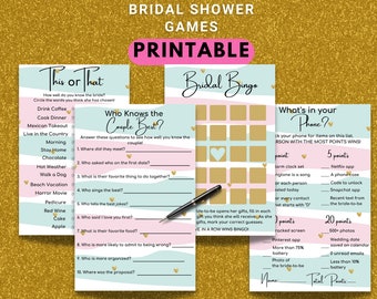 Juegos para despedidas de soltera, divertidos juegos imprimibles (descarga instantánea)