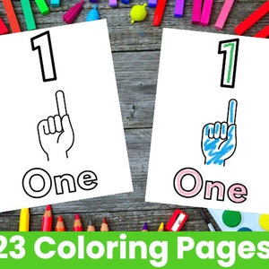 Counting 1-10 PRINTABLE Coloring Pages