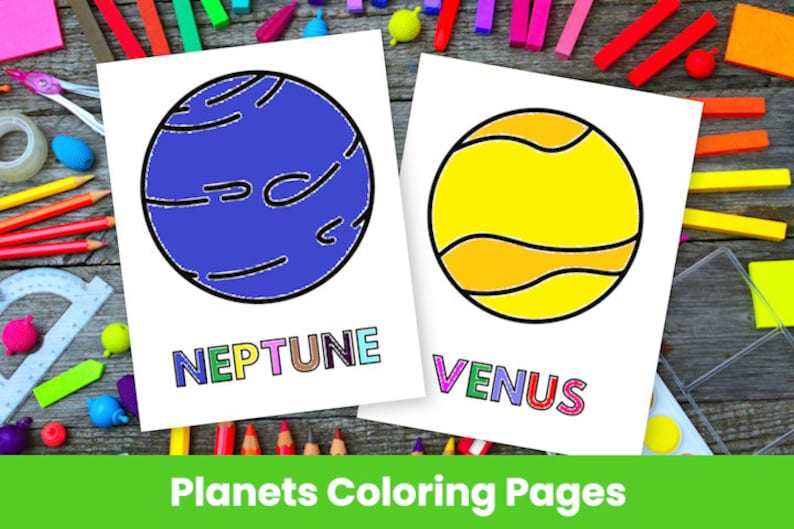 Instant Download Printable Planets Coloring Pages - Etsy