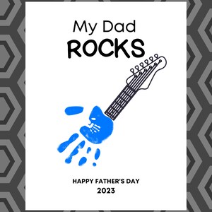 Printable Handprint Keepsake Gift for Dad, Father&#39;s Day Gift, DIY Kid Craft