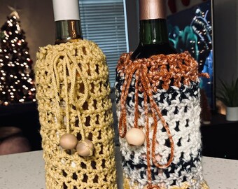 Manga de vino de ganchillo