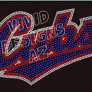 RHINESTONE Heat Tranfer BaSEbaLL ChiCAgO CuBS Love