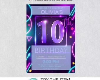 Karina 10th birthday invitation – Oboo Limited