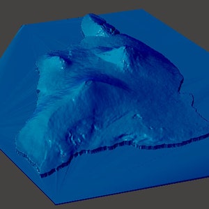 Hawaii Volcanoes STL file for 3-D Printing or CNC - Big Island - National Park Stamp, Wood, Art, CNC, 3DP