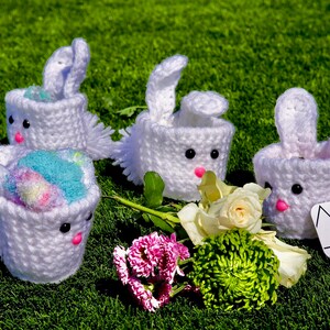 Crochet Bunny Basket - A Perfect Easter & Spring Gift!