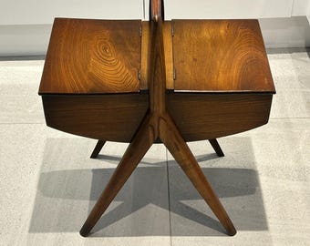 Vintage/Antik Ercol Alle Holz Twin Öffnung Nähkästchen