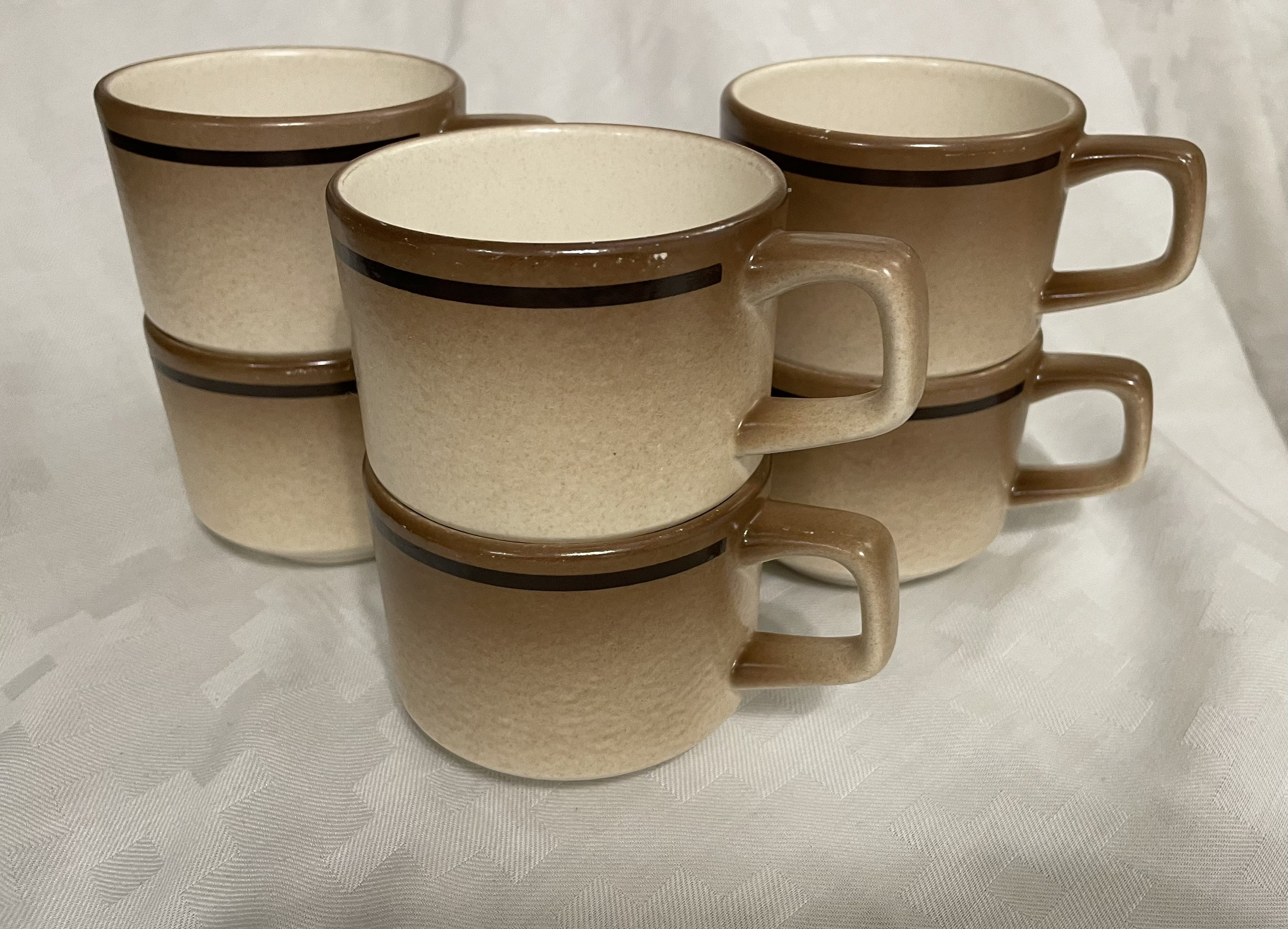 Temperware Quakertown Coffee Mugs Saucers Lenox TemperWare Vintage