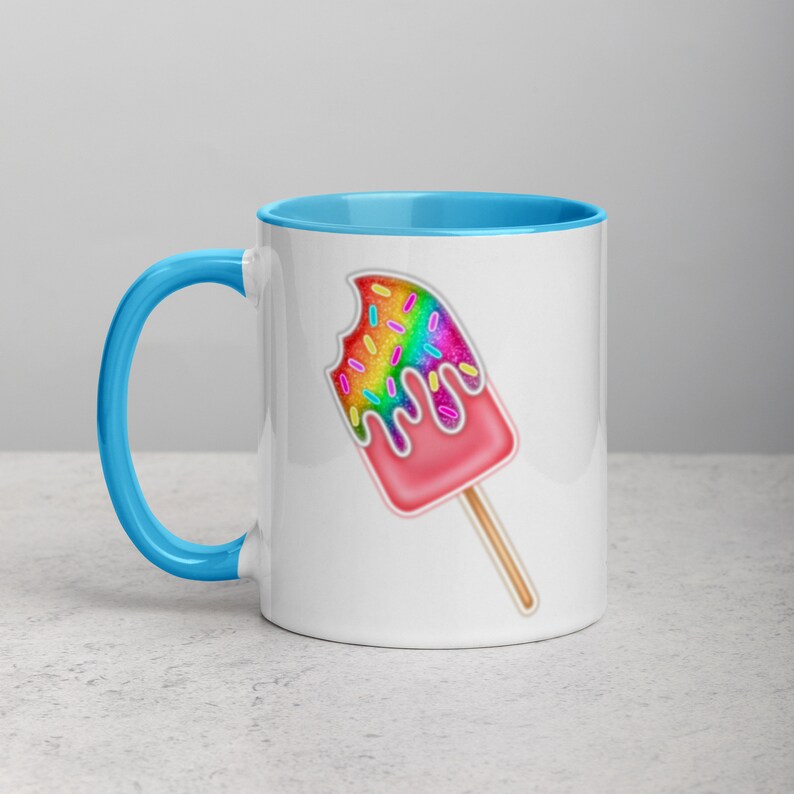Neon Rainbow Pride Summer Popsicle Mug (quirky, Collectable, Punny ...
