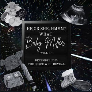 Star Wars Baby Pregnancy Announcement | Editable Canva Digital Download