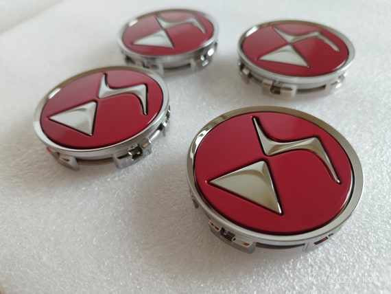 4x EMBLÈME CITROEN LOGO DS5 DS4 DS3 60mm Cache moyeu jante Centre de roue  NOIR