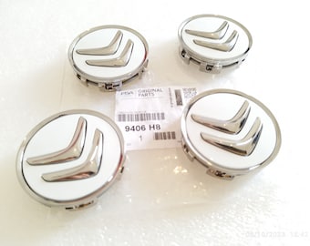 4x Centre de roue Citroën 60mm Cache moyeu Citroën DS3 cabochon de roue 9670585877 . 9670585977