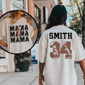 Custom Football Shirt, Personalized Football Shirt, Football Shirt, Football Mom Shirt, Comfort Colors, Custom Football Mom Shirt